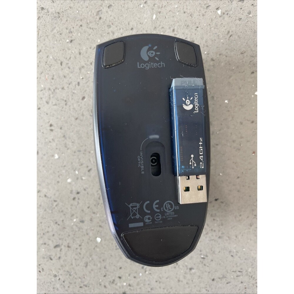 Logitech V200 M-RBK93B Blue Wireless Mouse & USB Dongle Receiver 2.4ghz tested - Picture 6 of 10
